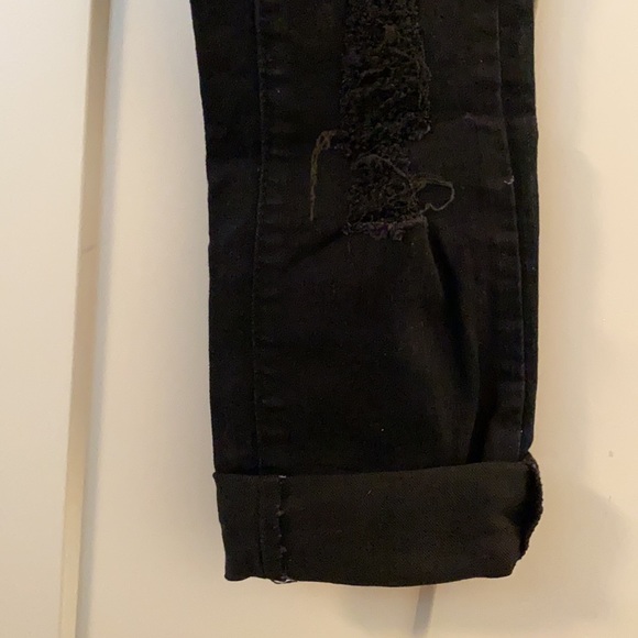 Black distressed denim jeans - Picture 4 of 6